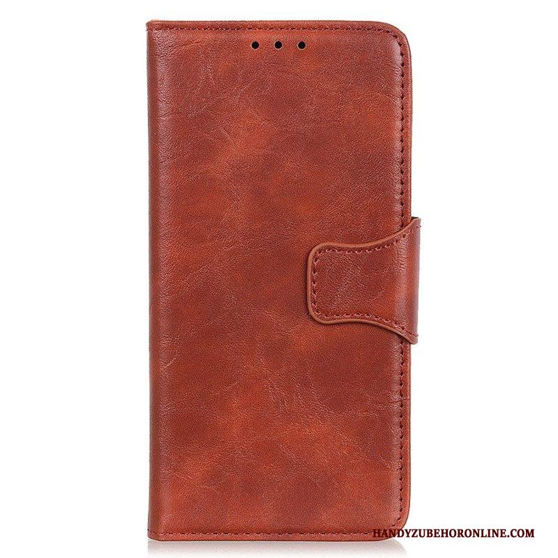 Folio-hoesje voor iPhone 14 Pro Max Split Lederen Omkeerbare Sluiting