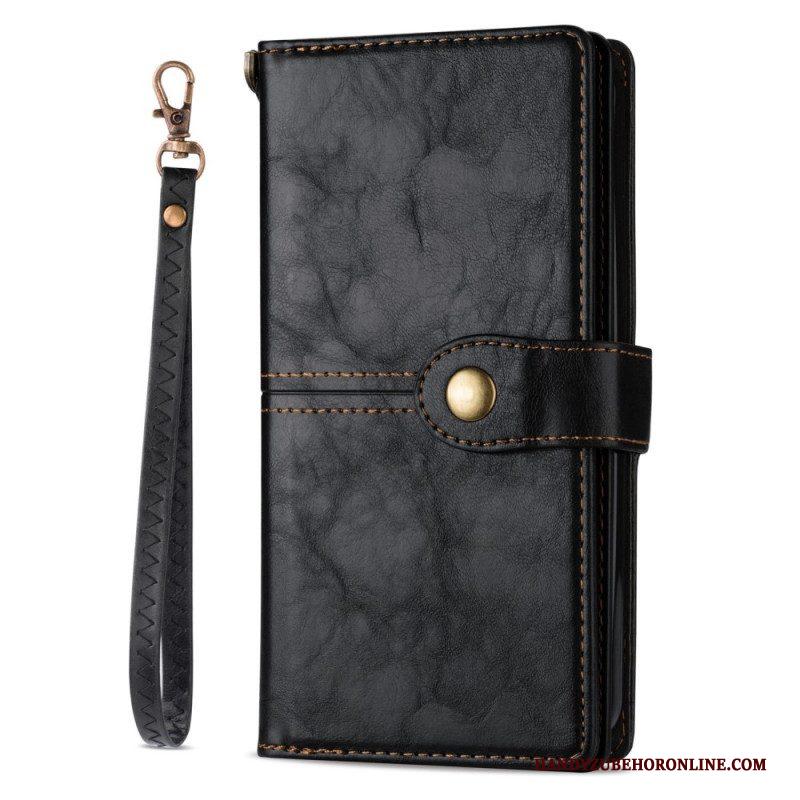 Folio-hoesje voor iPhone 14 Pro Max Vintage Multifunctioneel