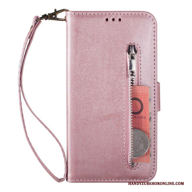 Folio-hoesje voor iPhone 14 Pro Met Ketting Lanyard Portemonnee