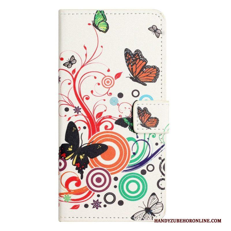 Folio-hoesje voor iPhone 14 Vlinders