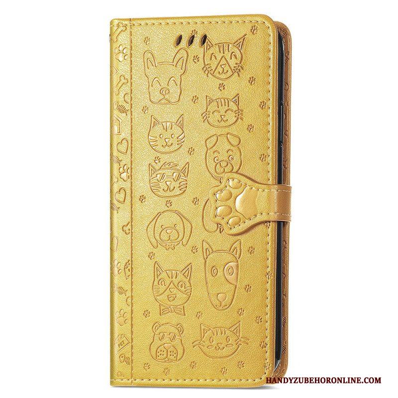 Folio-hoesje voor iPhone 15 Pro Geanimeerde Dieren