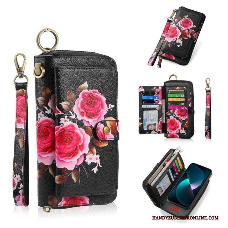 Hoesje Flip Case voor iPhone 15 Pro Max Afneembare Schaal En Handmatige Riem