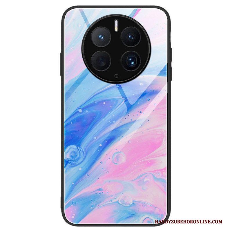 Hoesje voor Huawei Mate 50 Pro Stijlvol Marmer Gehard Glas