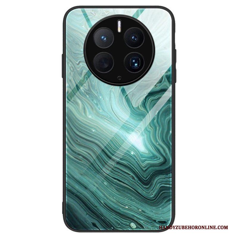 Hoesje voor Huawei Mate 50 Pro Stijlvol Marmer Gehard Glas