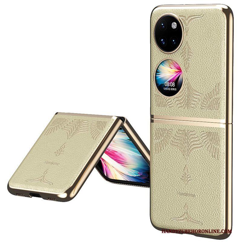 Hoesje voor Huawei P50 Pocket Retro Gebloemd Kunstleer