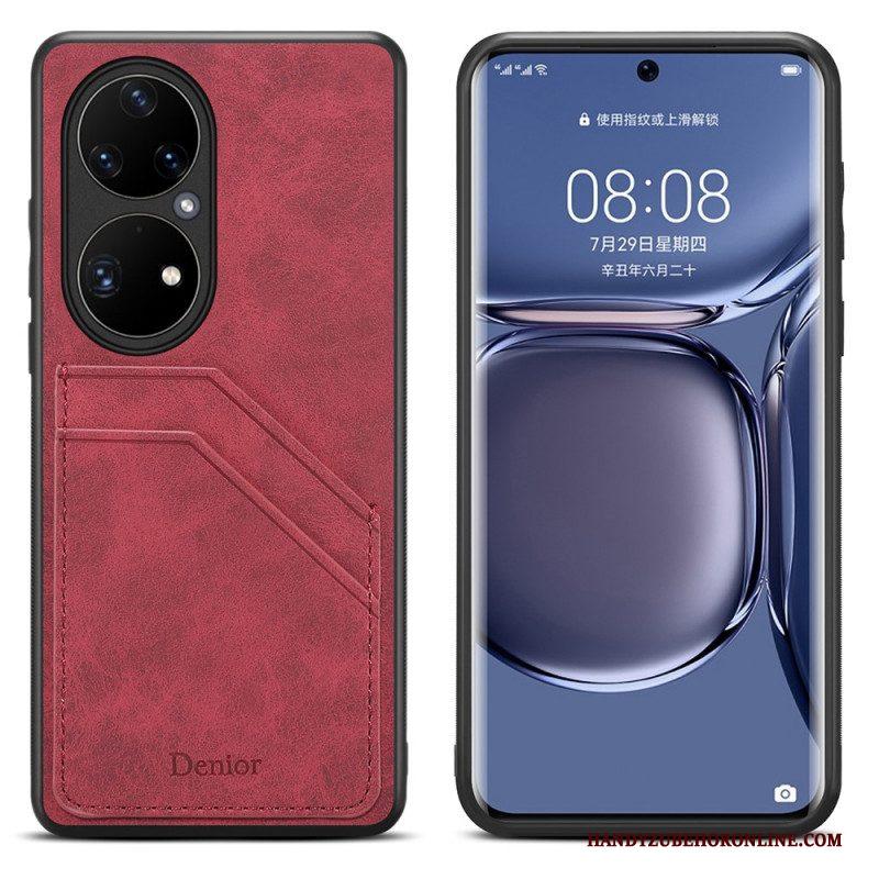 Hoesje voor Huawei P50 Pro Denior Kaarthouder Met Dubbel Slot