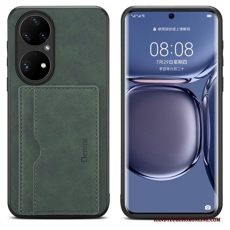 Hoesje voor Huawei P50 Pro Denior-kaarthouder