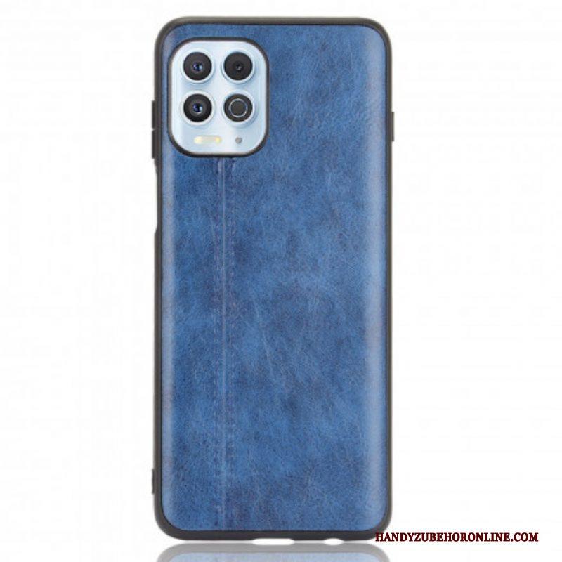 Hoesje voor Moto G100 Couture-leereffect