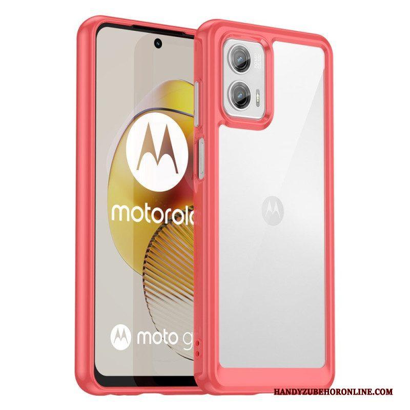 Hoesje voor Moto G73 5G Transparante Hybride