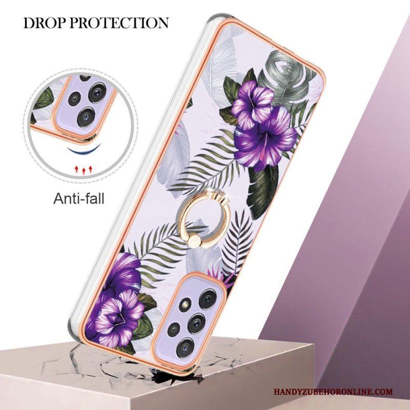 Hoesje voor Samsung Galaxy A13 Bloemen String Kat