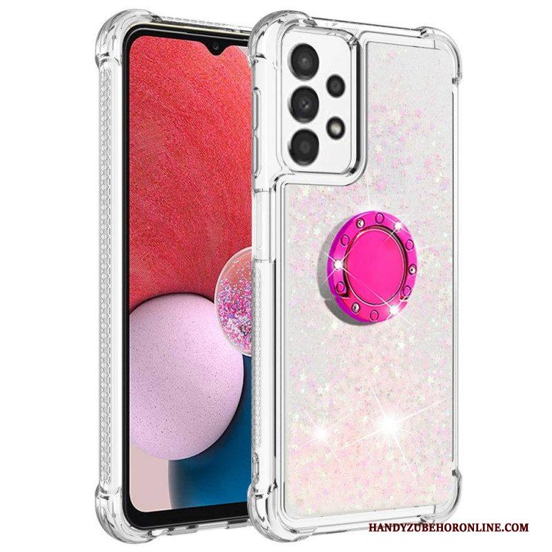 Hoesje voor Samsung Galaxy A13 Geborstelde Koolstofvezel