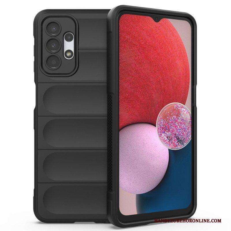 Hoesje voor Samsung Galaxy A13 Imitatielakleer Met Knoop