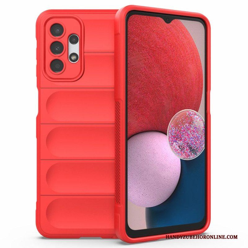 Hoesje voor Samsung Galaxy A13 Imitatielakleer Met Knoop