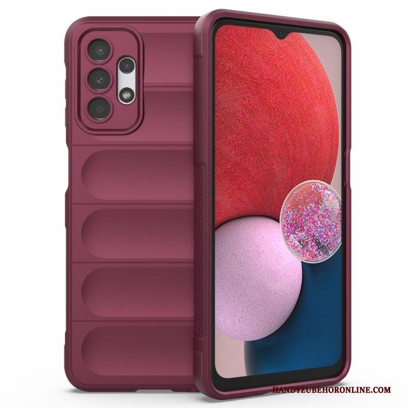 Hoesje voor Samsung Galaxy A13 Imitatielakleer Met Knoop