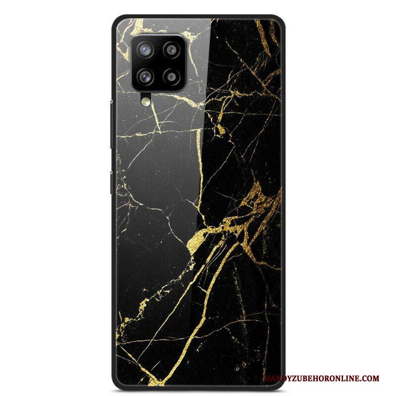 Hoesje voor Samsung Galaxy A42 5G Supreme Marmer Gehard Glas