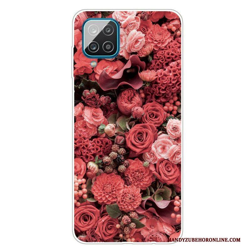 Hoesje voor Samsung Galaxy M12 / A12 Intense Bloemen