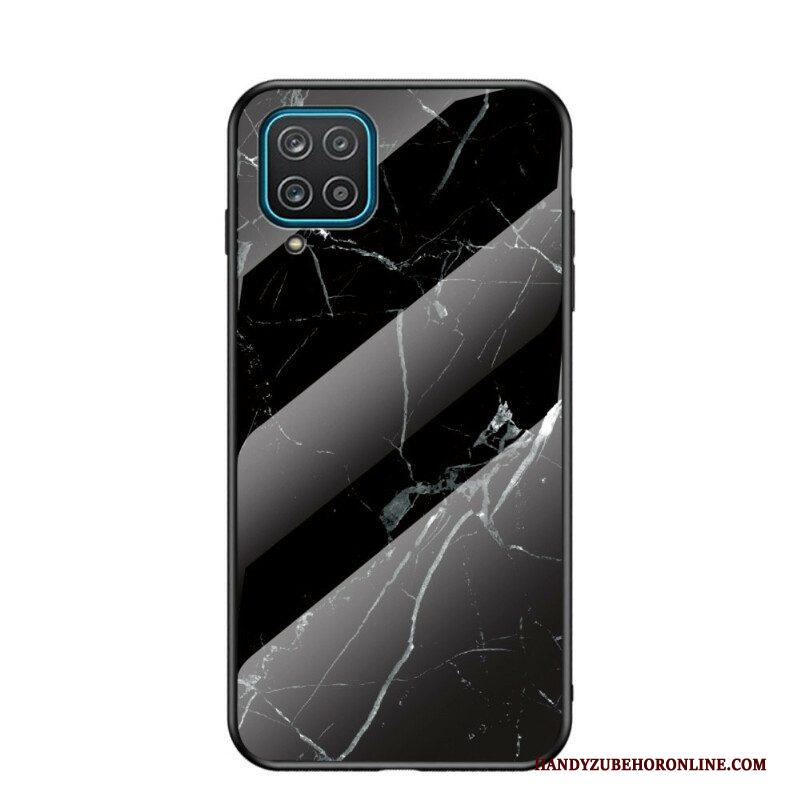 Hoesje voor Samsung Galaxy M12 / A12 Premium Kleur Gehard Glas