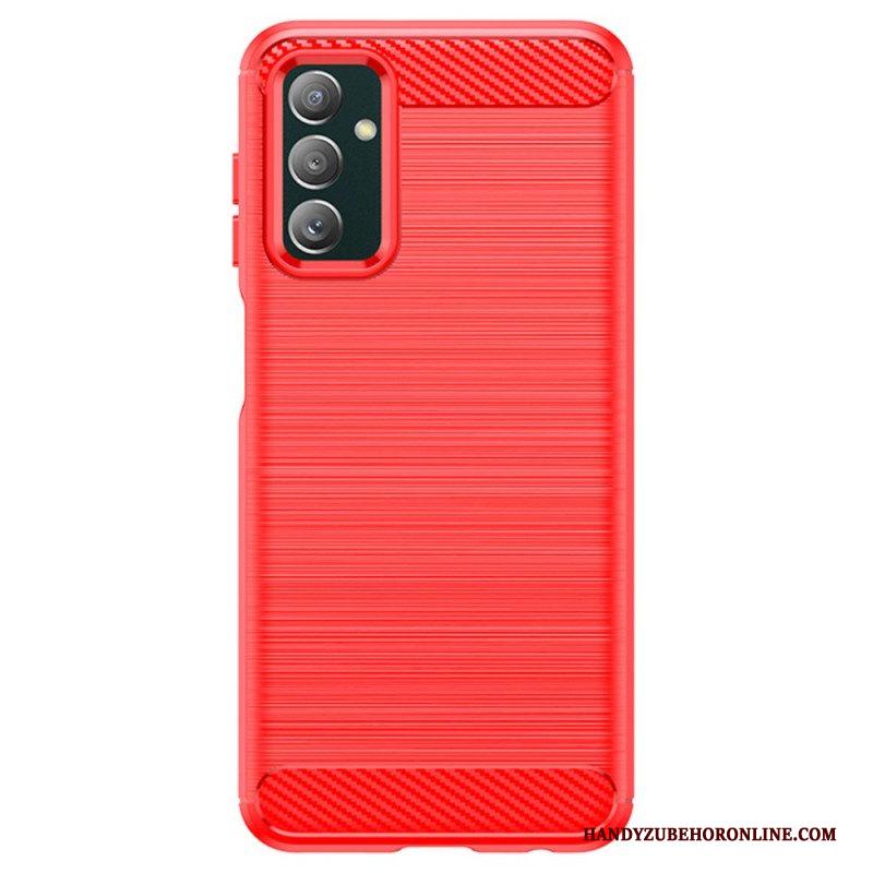 Hoesje voor Samsung Galaxy M13 Geborstelde Koolstofvezel