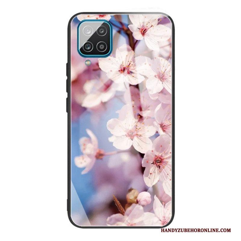 Hoesje voor Samsung Galaxy M32 Bloemen Van Gehard Glas