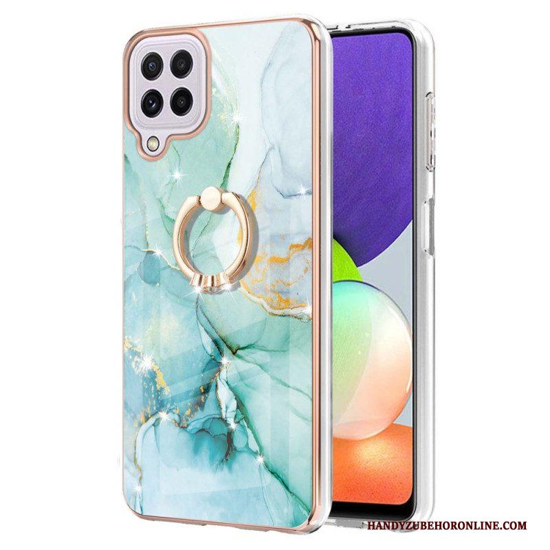 Hoesje voor Samsung Galaxy M32 Marmer Met Ringsteun