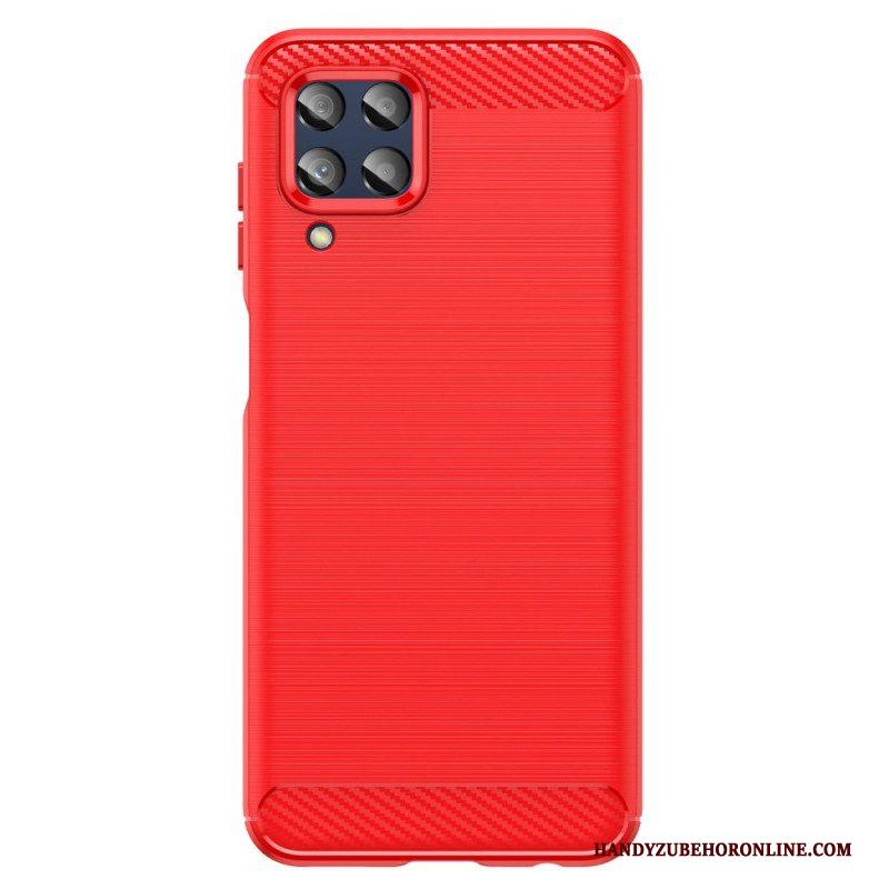 Hoesje voor Samsung Galaxy M33 5G Geborstelde Koolstofvezel