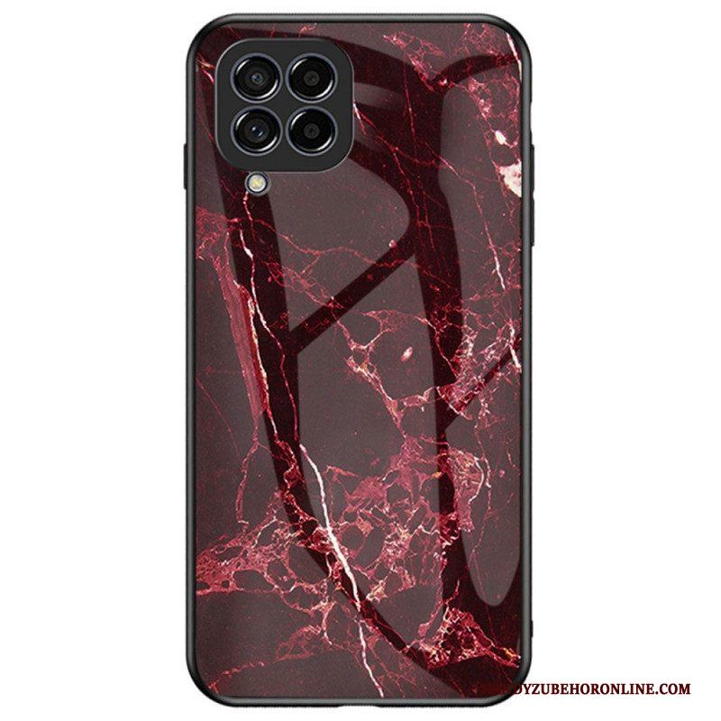 Hoesje voor Samsung Galaxy M53 5G Marmer Gehard Glas