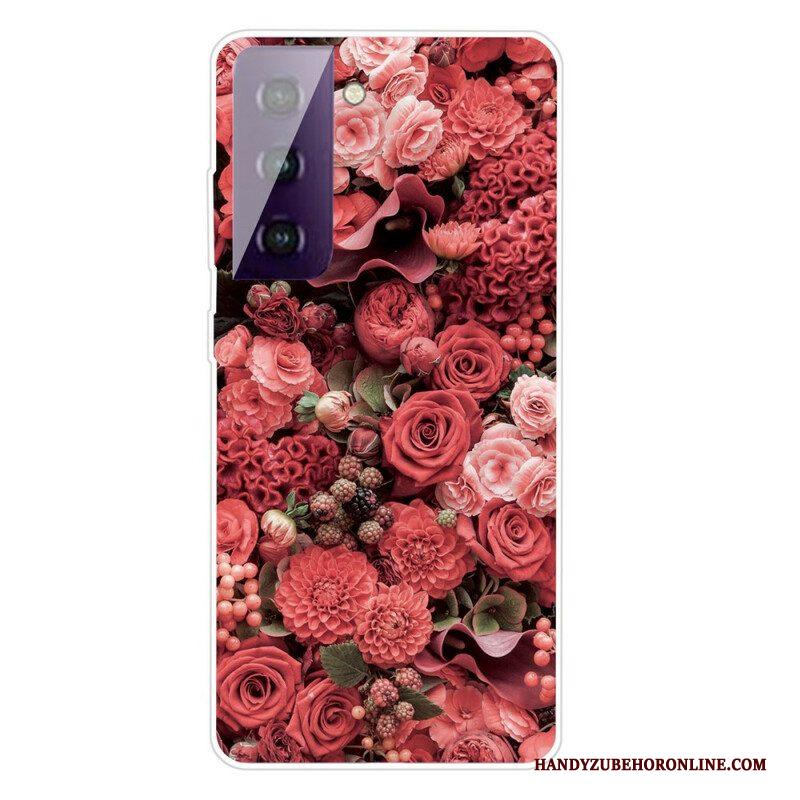 Hoesje voor Samsung Galaxy S21 5G Intense Bloemen