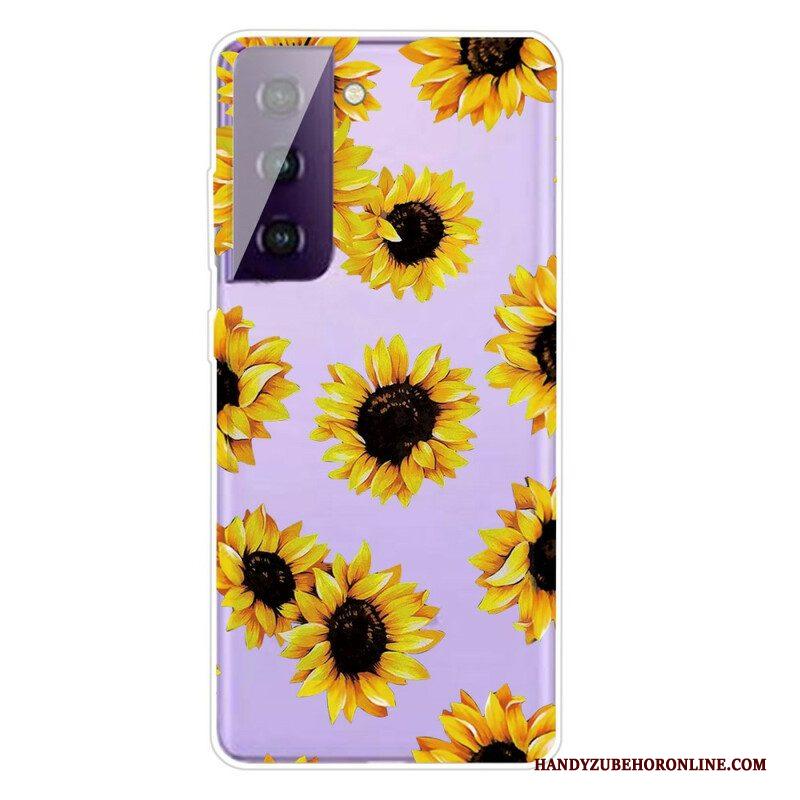 Hoesje voor Samsung Galaxy S21 FE Grafische Bloemen