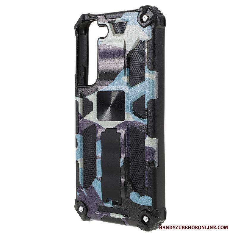 Hoesje voor Samsung Galaxy S22 5G Camouflage Verwijderbare Ondersteuning