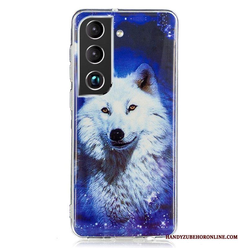 Hoesje voor Samsung Galaxy S22 5G Fluorescerende Wolf