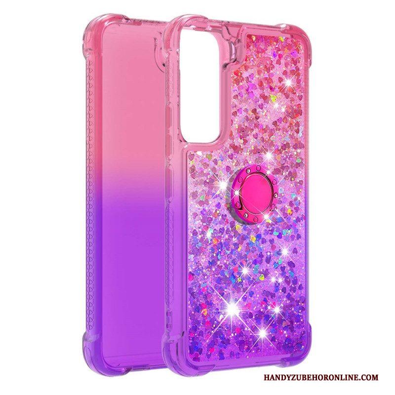 Hoesje voor Samsung Galaxy S22 5G Glitter Ringbeugel