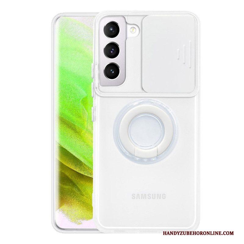 Hoesje voor Samsung Galaxy S22 5G Ringsteun En Lensbeschermers