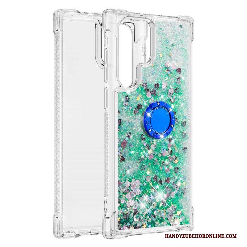 Hoesje voor Samsung Galaxy S22 Ultra 5G Glitter Ringbeugel