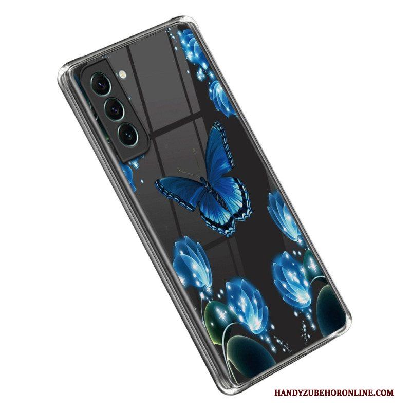 Hoesje voor Samsung Galaxy S23 Plus 5G Blauwe Vlinders