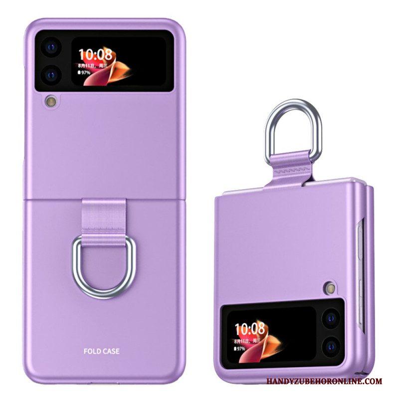 Hoesje voor Samsung Galaxy Z Flip 3 5G Folio-hoesje Huid-aanraking Met Ring