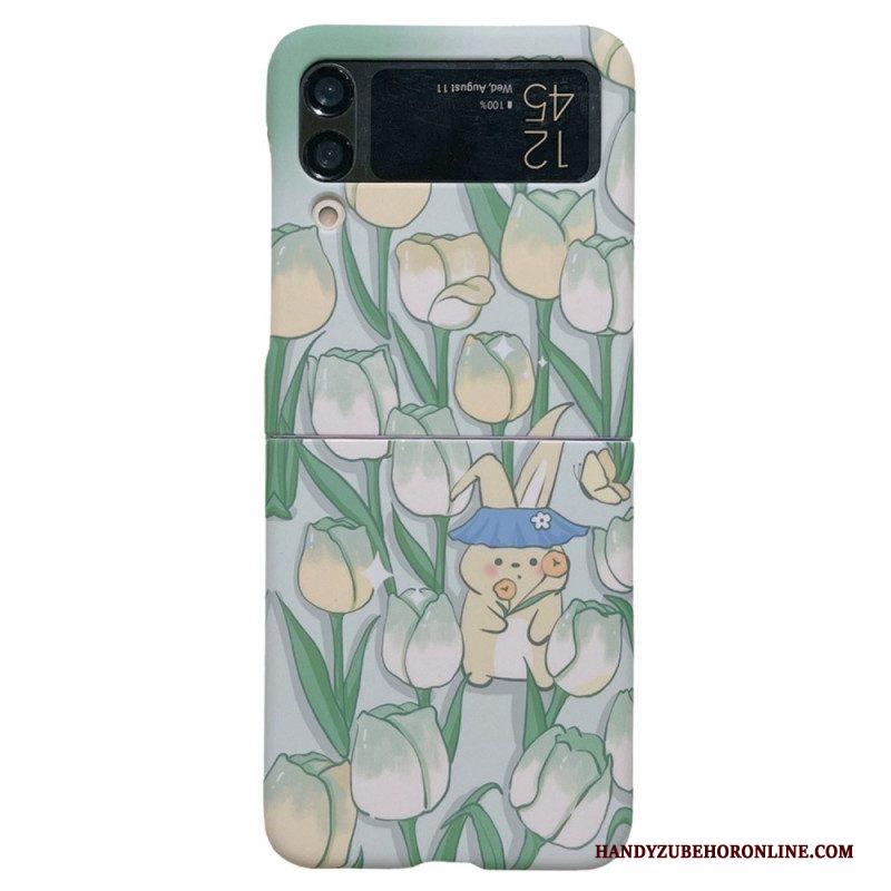 Hoesje voor Samsung Galaxy Z Flip 4 Folio-hoesje Bloemen