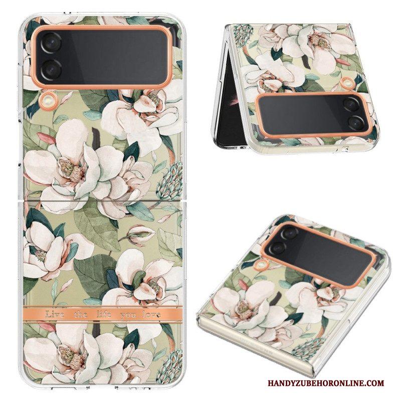 Hoesje voor Samsung Galaxy Z Flip 4 Folio-hoesje Bloemen