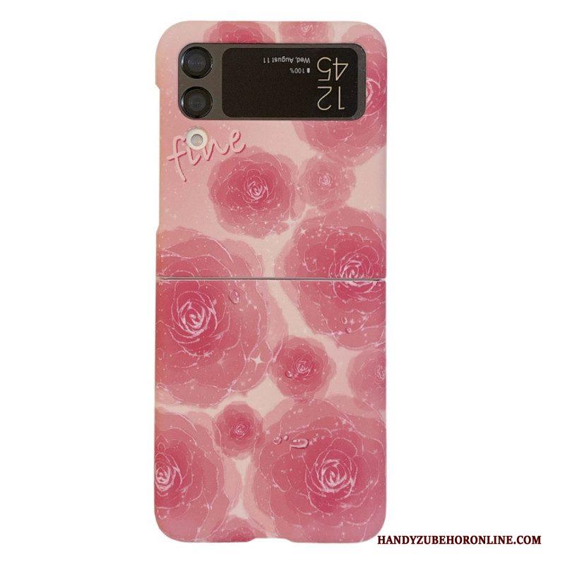Hoesje voor Samsung Galaxy Z Flip 4 Folio-hoesje Bloemen Kunst