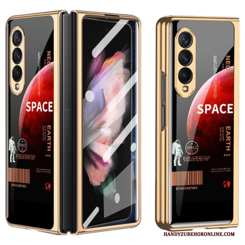 Hoesje voor Samsung Galaxy Z Fold 3 5G Met Space Screenprotector