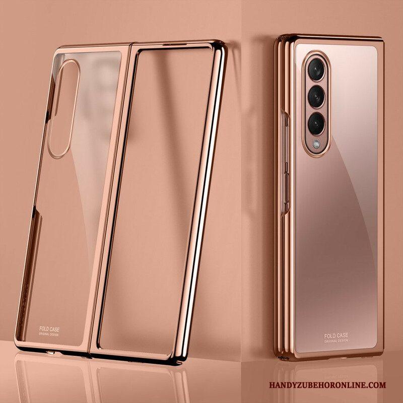 Hoesje voor Samsung Galaxy Z Fold 3 5G Transparante Metalen Randen