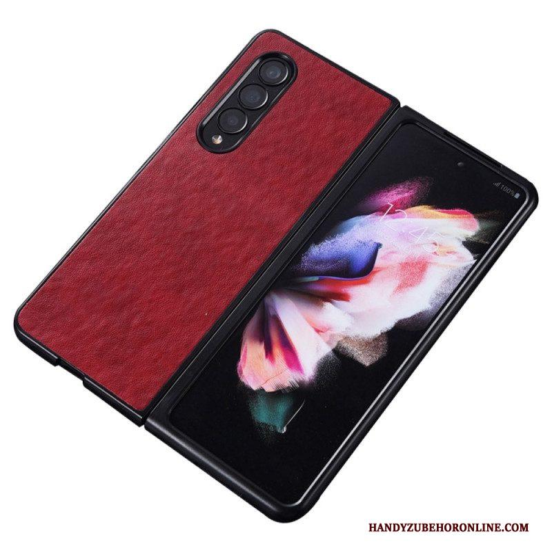 Hoesje voor Samsung Galaxy Z Fold 4 Kunstleer Nylon Textuur