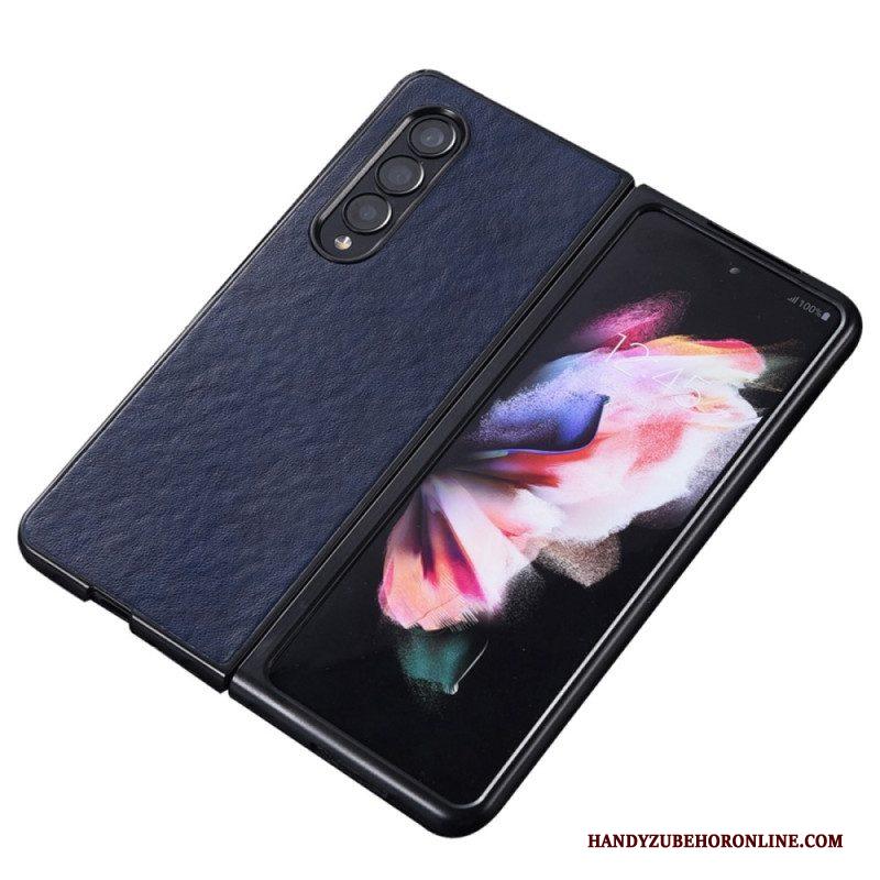 Hoesje voor Samsung Galaxy Z Fold 4 Kunstleer Nylon Textuur