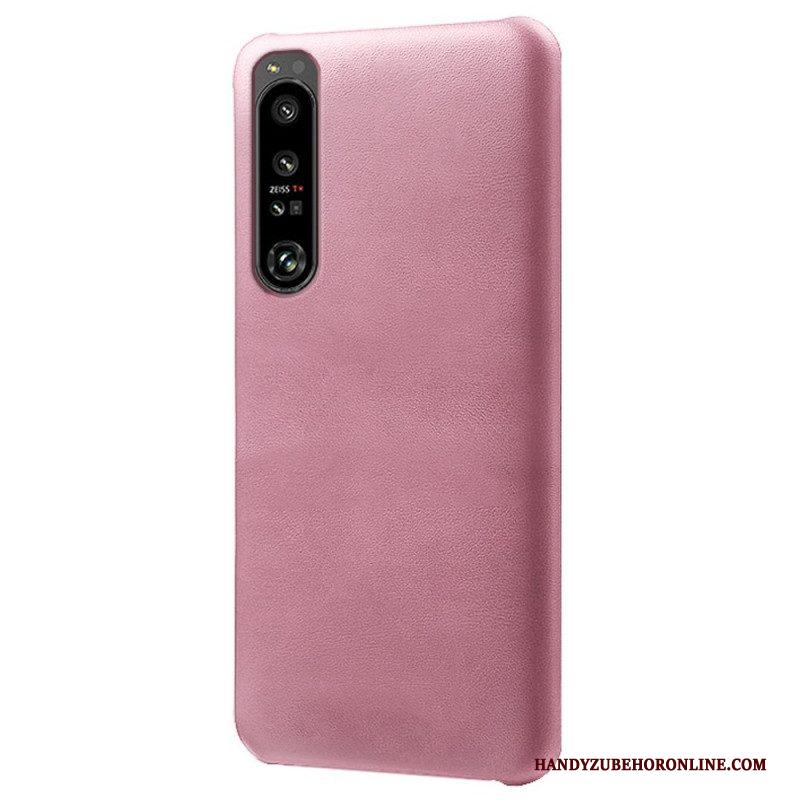 Hoesje voor Sony Xperia 1 IV Leer-effect