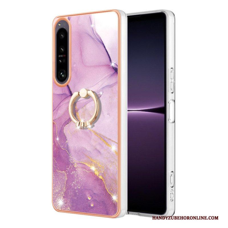 Hoesje voor Sony Xperia 1 IV Marmer Met Ringsteun