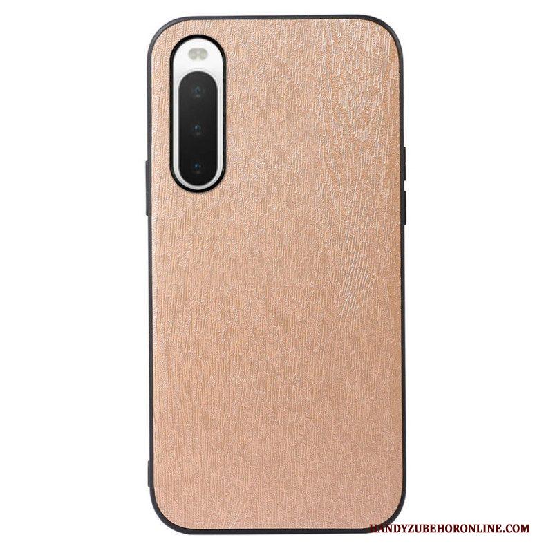 Hoesje voor Sony Xperia 10 IV Kunstleer Houtstructuur