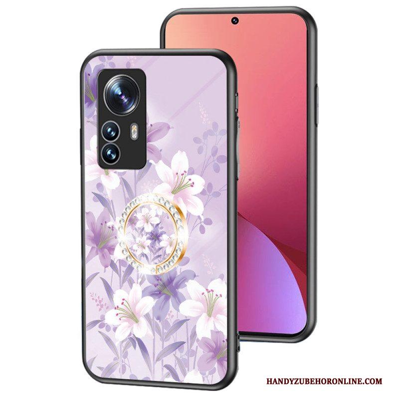 Hoesje voor Xiaomi 12 / 12X Gehard Glas Met Bloemenring