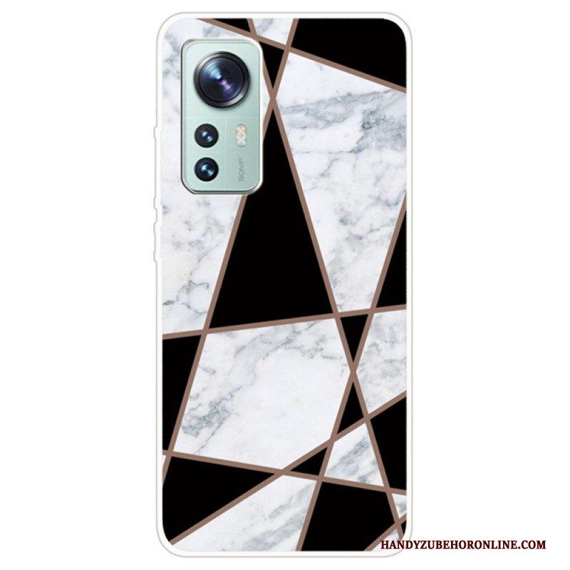 Hoesje voor Xiaomi 12 / 12X Variabel Geometrisch Marmer