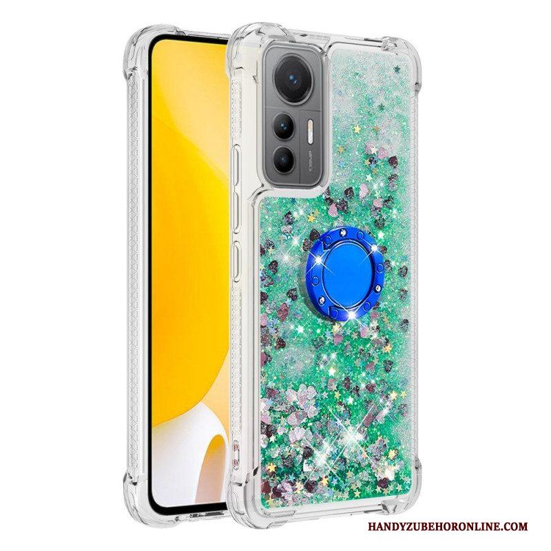 Hoesje voor Xiaomi 12 Lite Ringstandaard Met Kleurrijke Pailletten