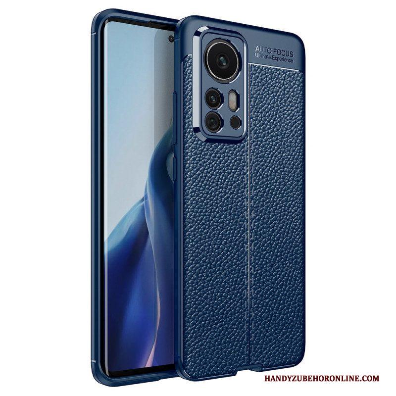 Hoesje voor Xiaomi 12 Pro Dubbellijnig Litchi-leereffect