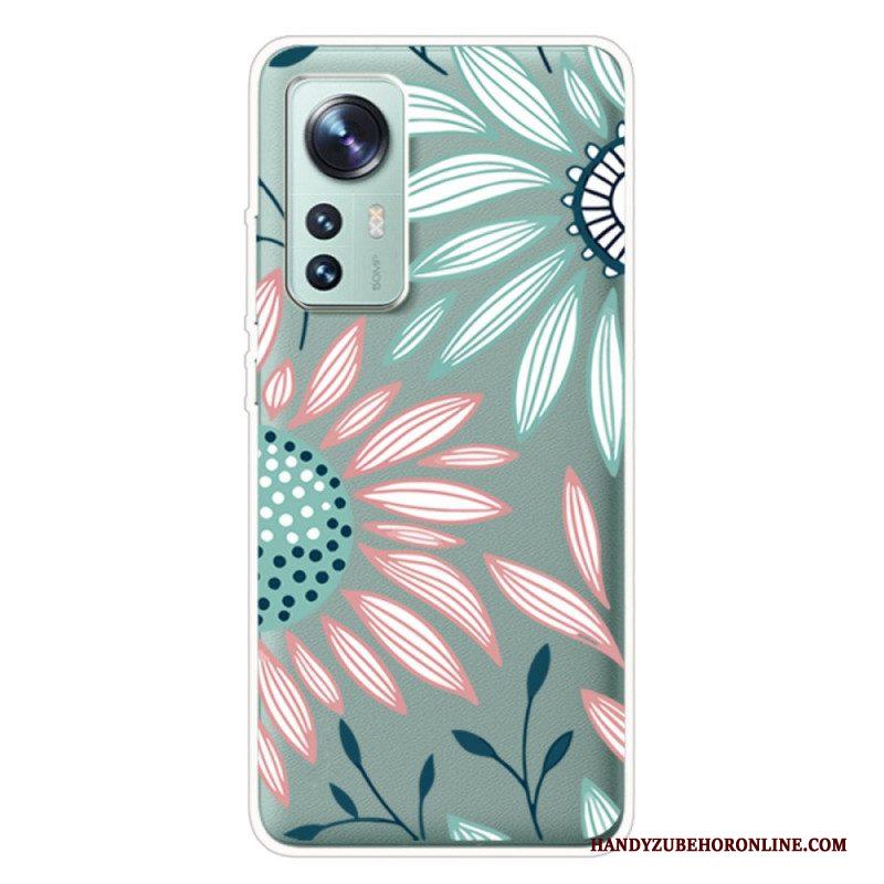 Hoesje voor Xiaomi 12 Pro Siliconen Bloem